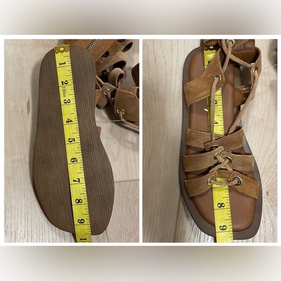 Free People Genuine Suede Sun-Chaser Tall Gladiator Sandals, sz 36 / 5.5 - Picture 14 of 16